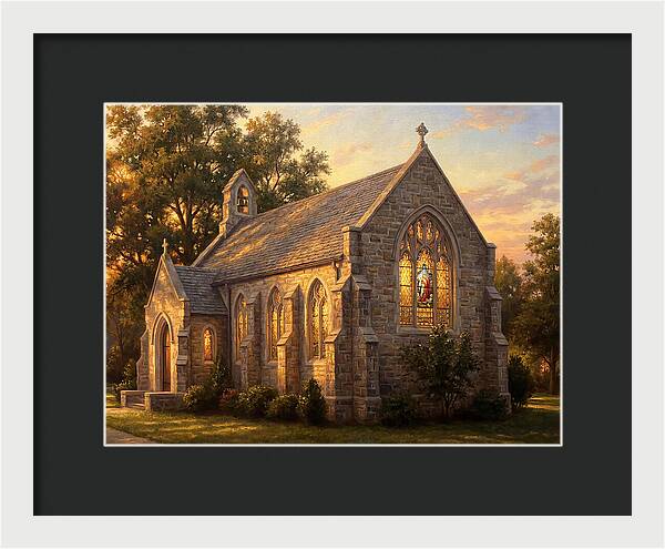 Charming Stone Chapel At Dusk