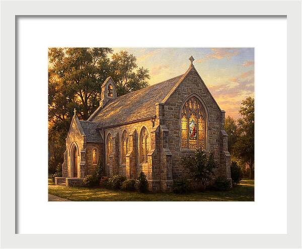 Charming Stone Chapel At Dusk