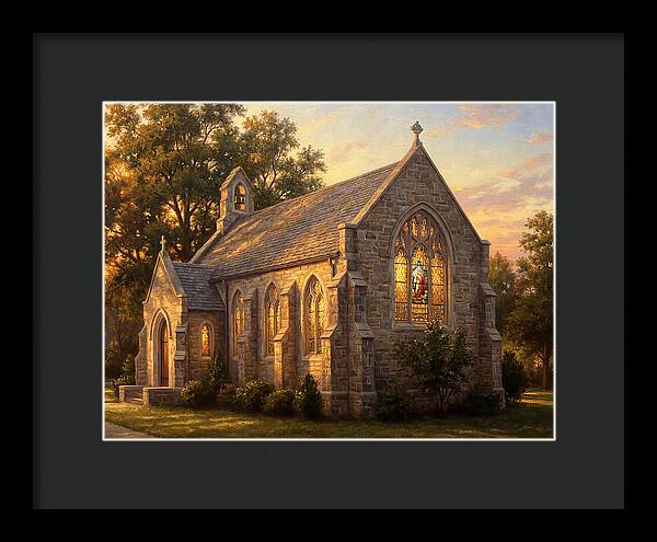 Charming Stone Chapel At Dusk