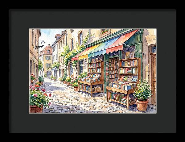 Charming Street Bookshop Scene