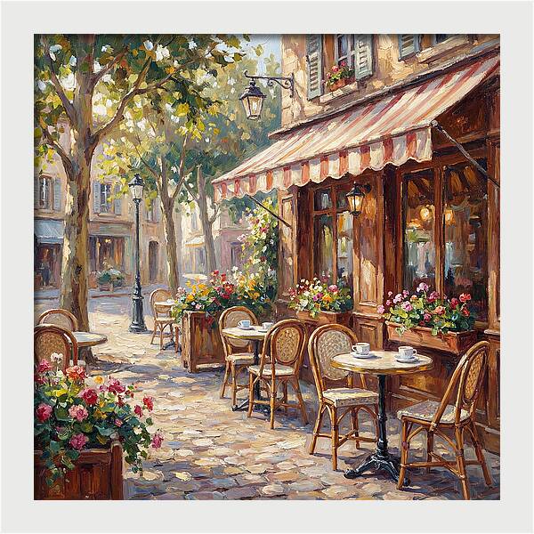 Charming Street Caf Scene