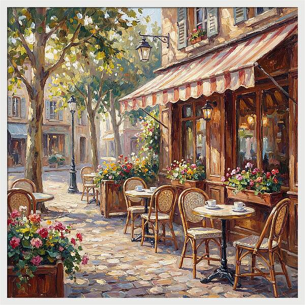 Charming Street Caf Scene