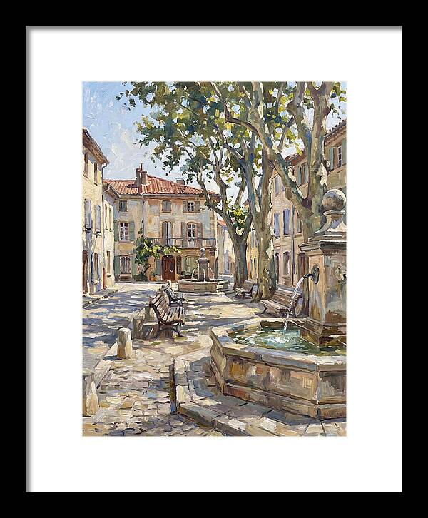 Charming Town Square Scene