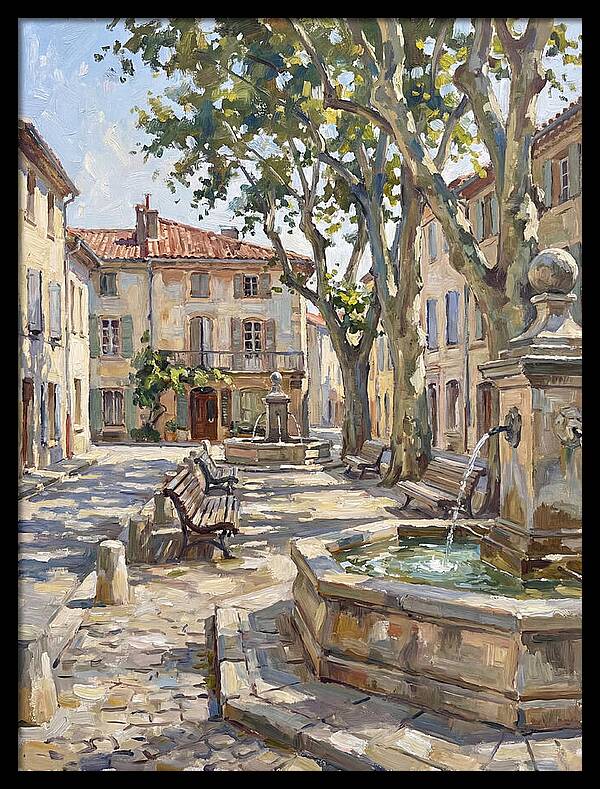 Charming Town Square Scene