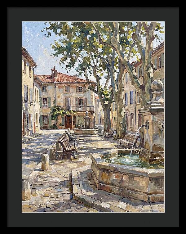 Charming Town Square Scene