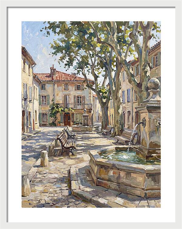 Charming Town Square Scene