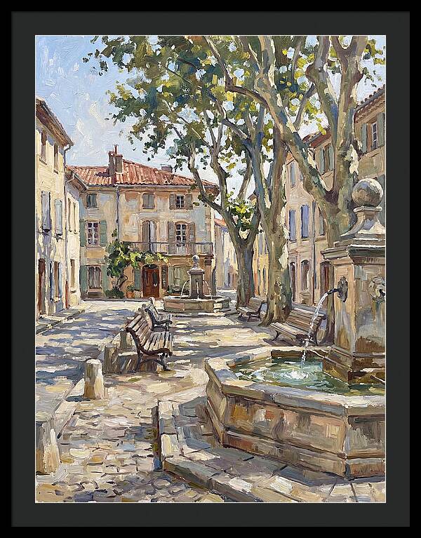 Charming Town Square Scene
