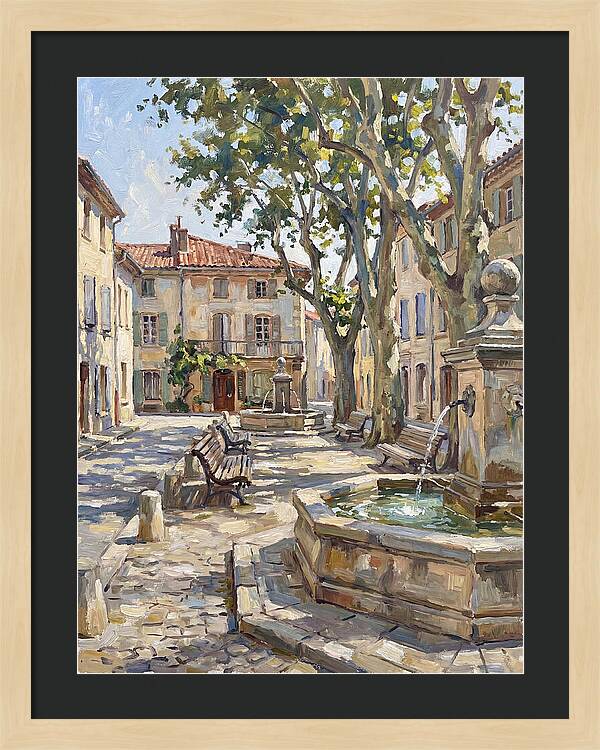 Charming Town Square Scene