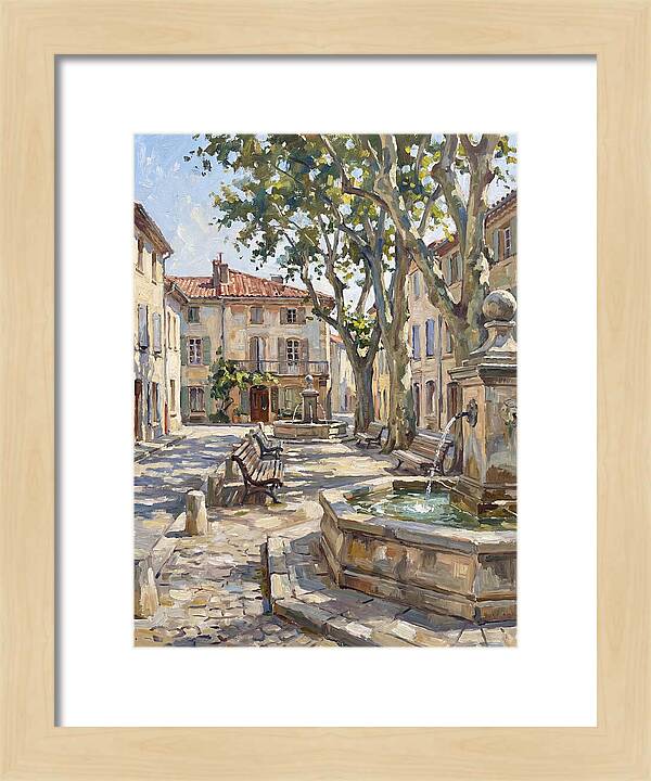 Charming Town Square Scene