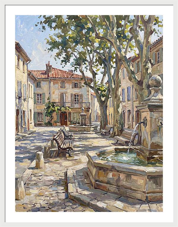 Charming Town Square Scene