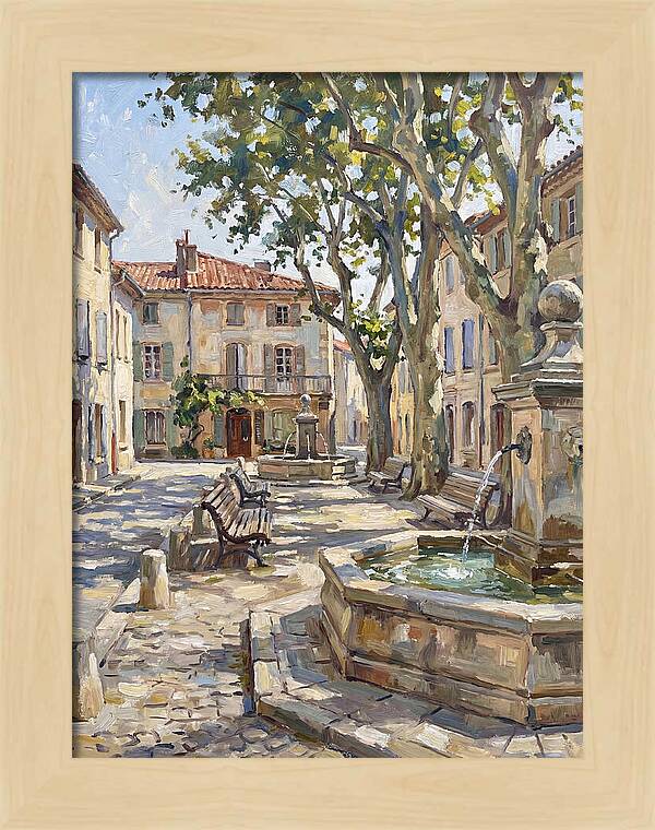 Charming Town Square Scene