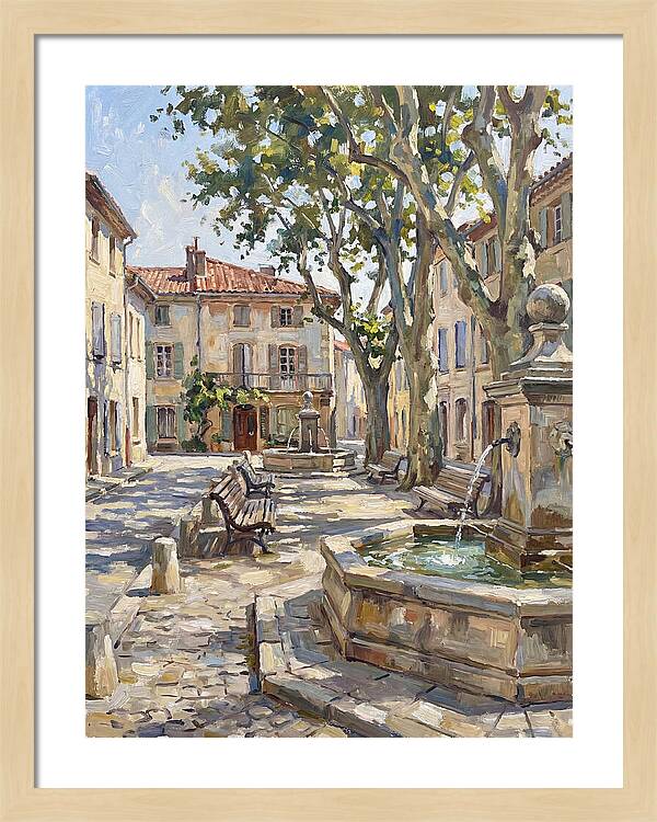 Charming Town Square Scene