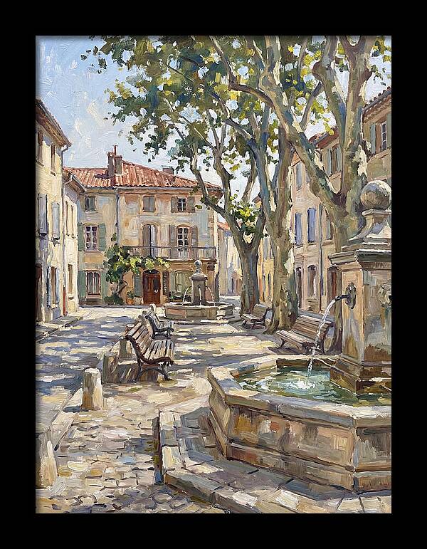 Charming Town Square Scene