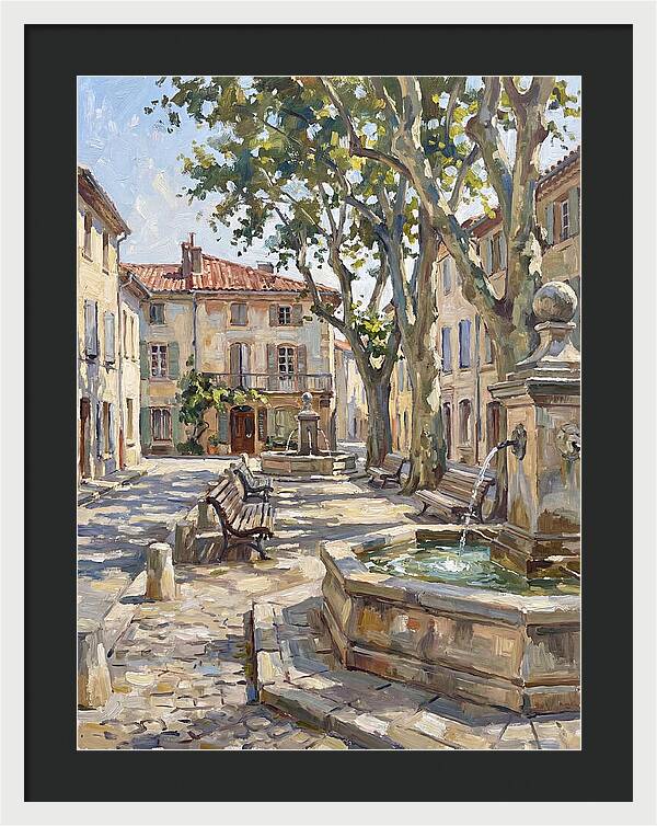 Charming Town Square Scene