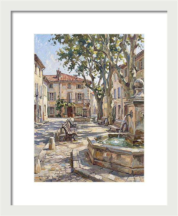 Charming Town Square Scene