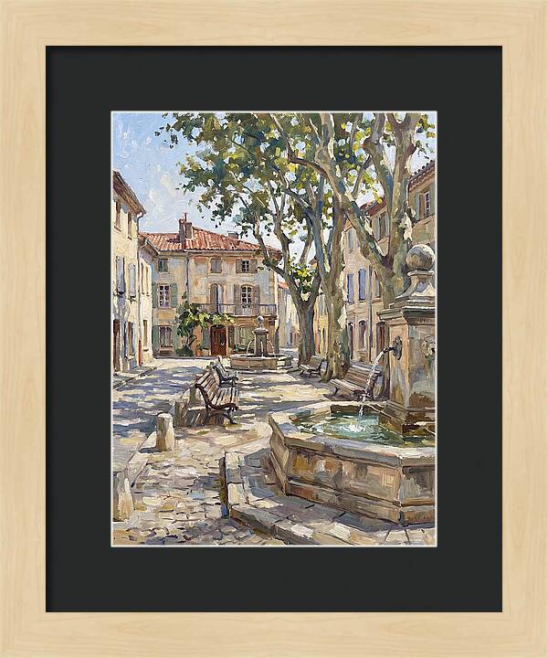 Charming Town Square Scene