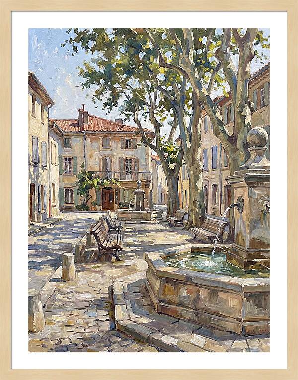Charming Town Square Scene