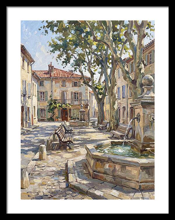 Charming Town Square Scene