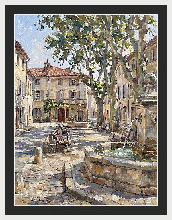 Charming Town Square Scene