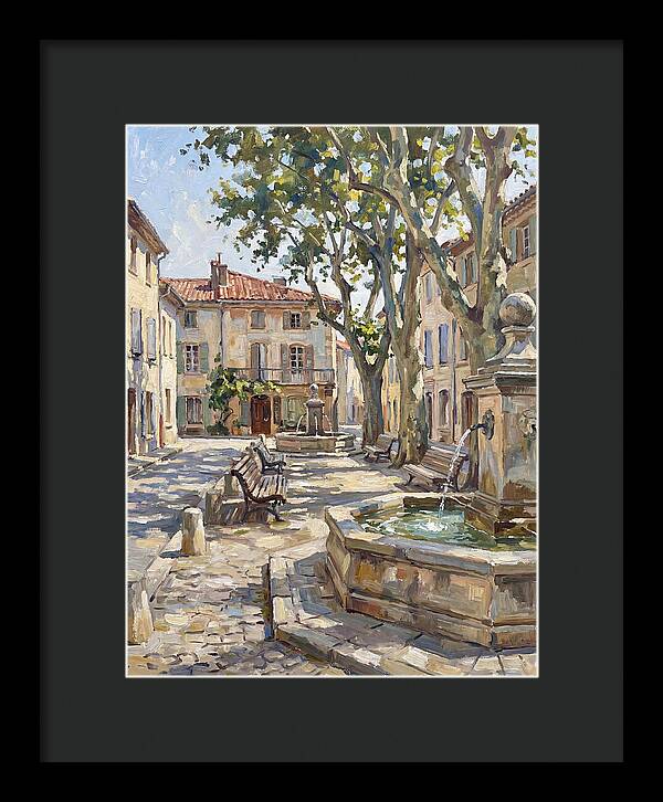 Charming Town Square Scene