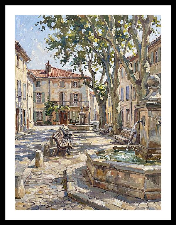 Charming Town Square Scene