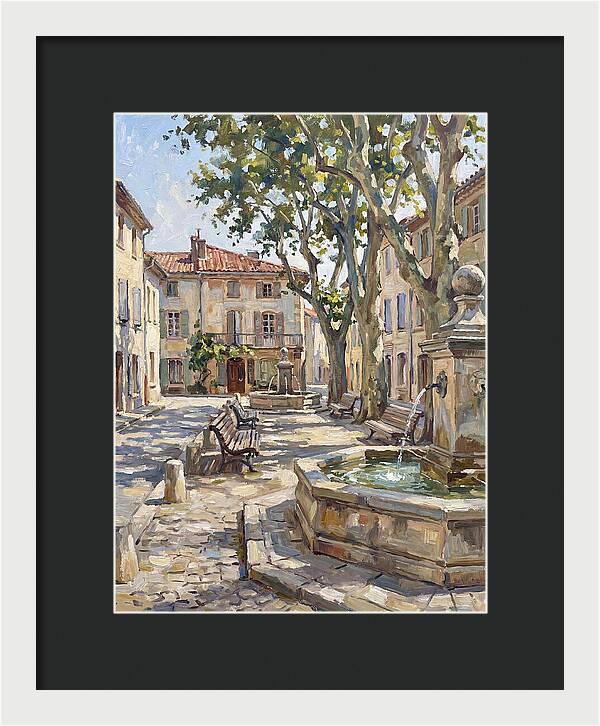 Charming Town Square Scene