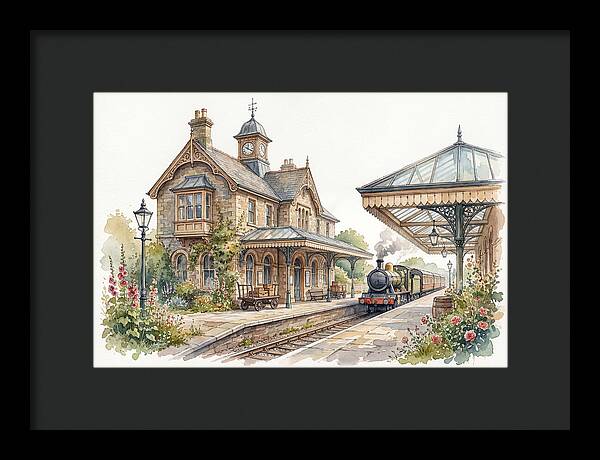 Charming Train Station Scene