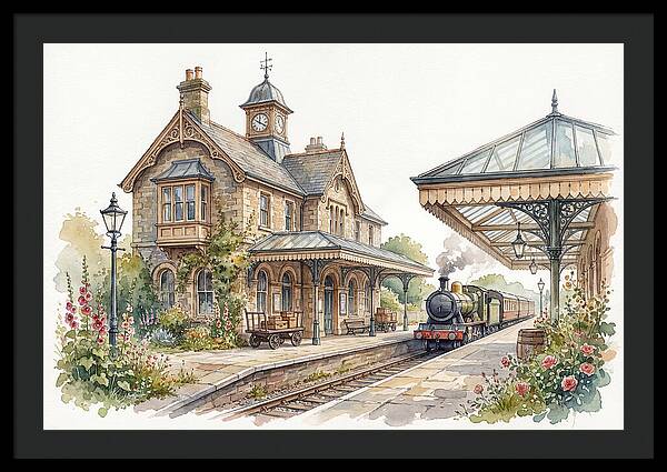Charming Train Station Scene
