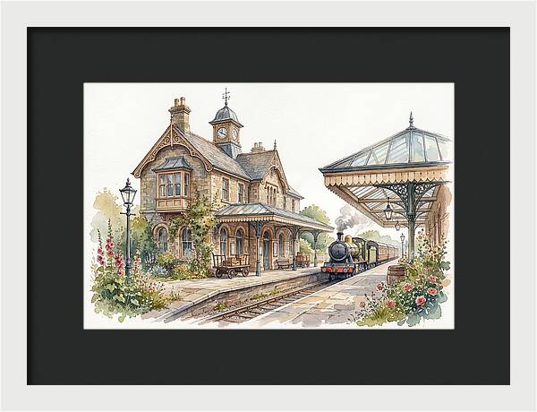 Charming Train Station Scene