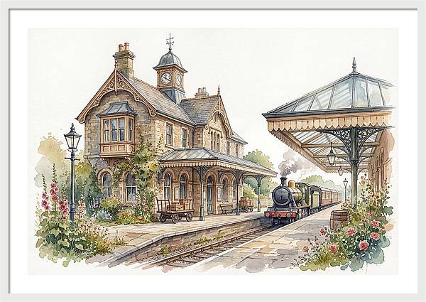 Charming Train Station Scene
