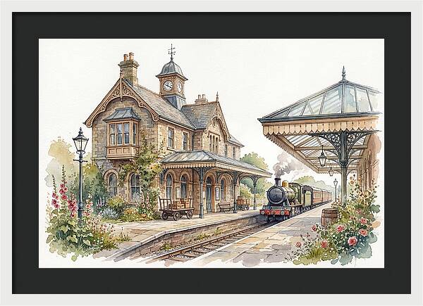 Charming Train Station Scene