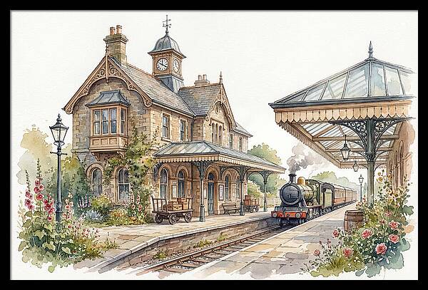 Charming Train Station Scene