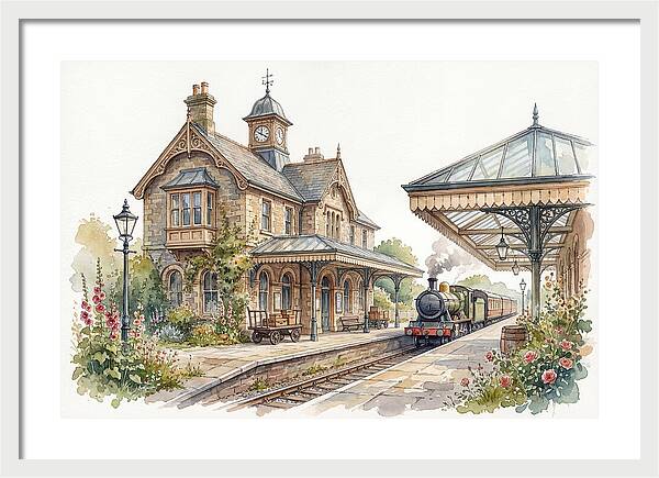 Charming Train Station Scene