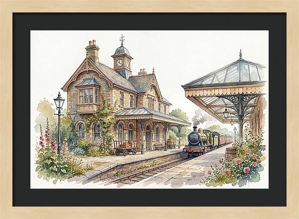 Charming Train Station Scene