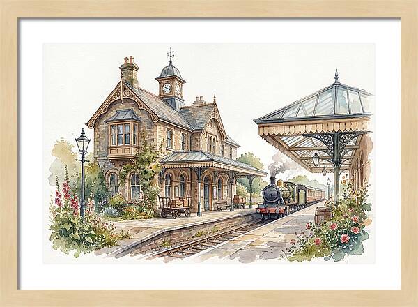 Charming Train Station Scene
