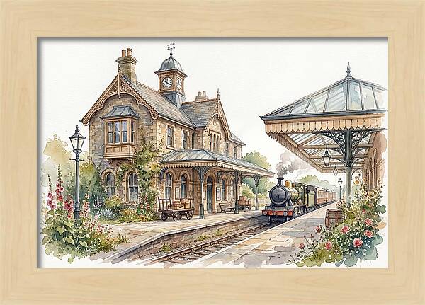 Charming Train Station Scene
