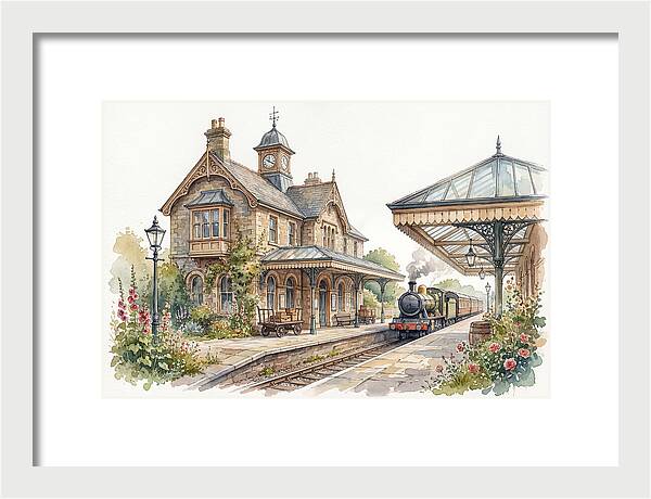 Charming Train Station Scene