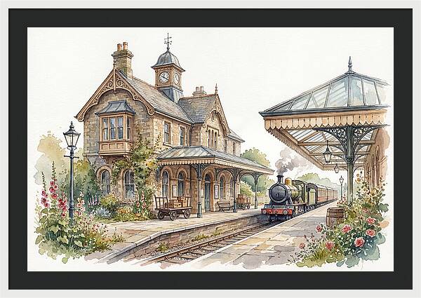 Charming Train Station Scene
