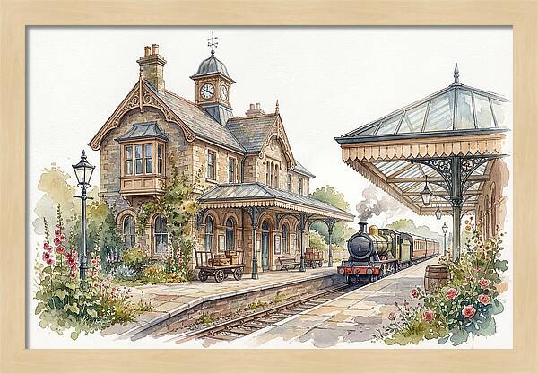 Charming Train Station Scene