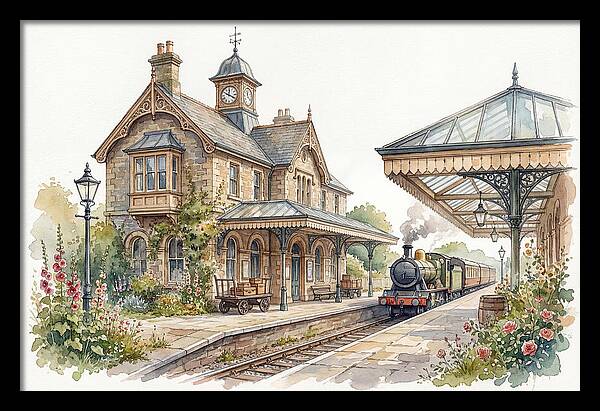 Charming Train Station Scene