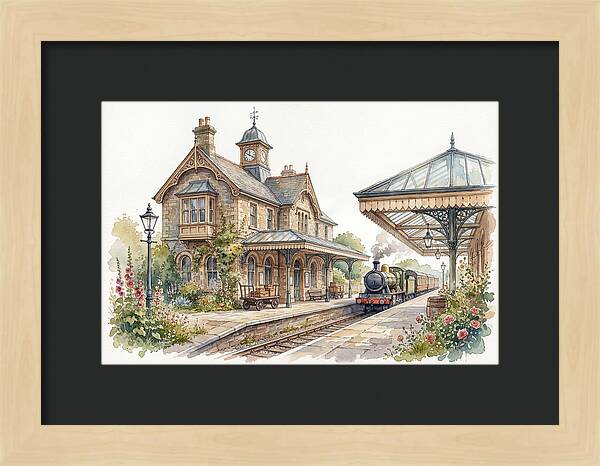 Charming Train Station Scene