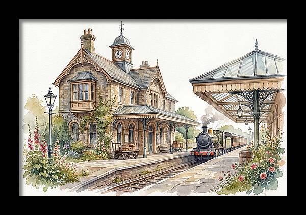Charming Train Station Scene