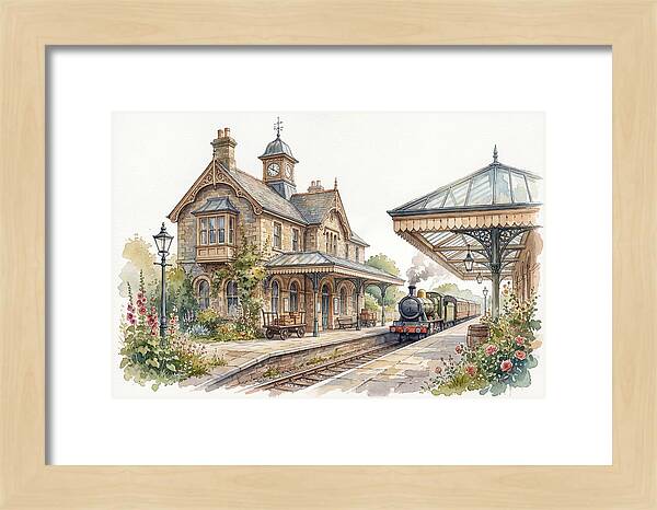 Charming Train Station Scene