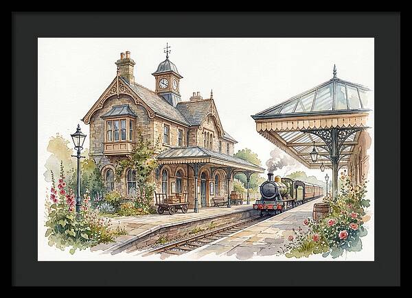 Charming Train Station Scene