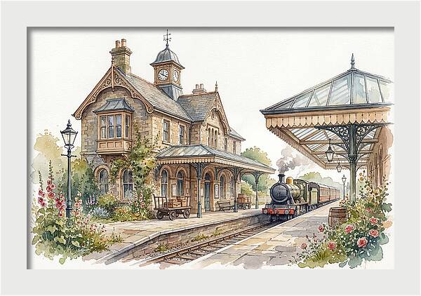 Charming Train Station Scene