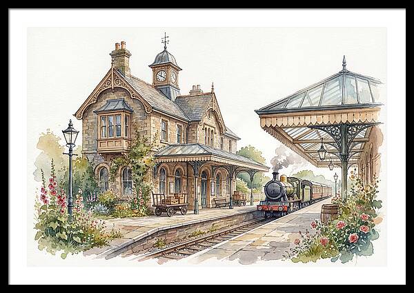 Charming Train Station Scene