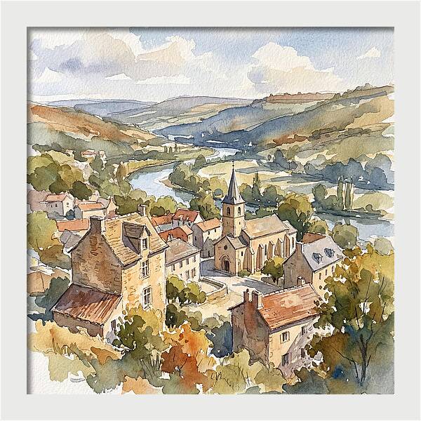 Charming Tranquility Of A Medieval Village
