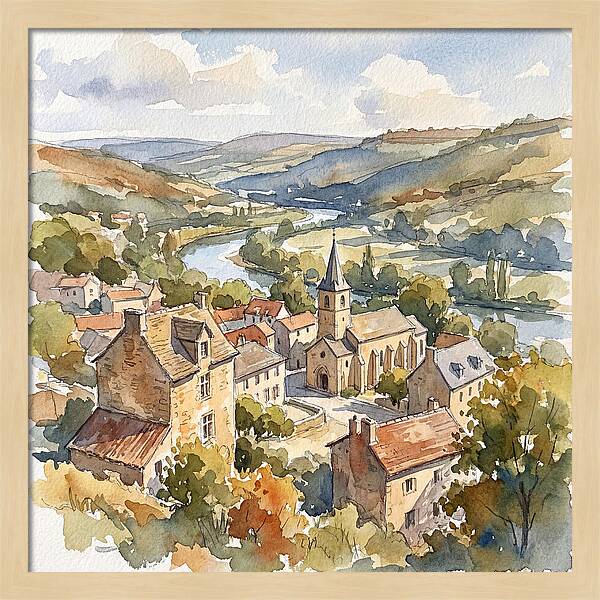 Charming Tranquility Of A Medieval Village