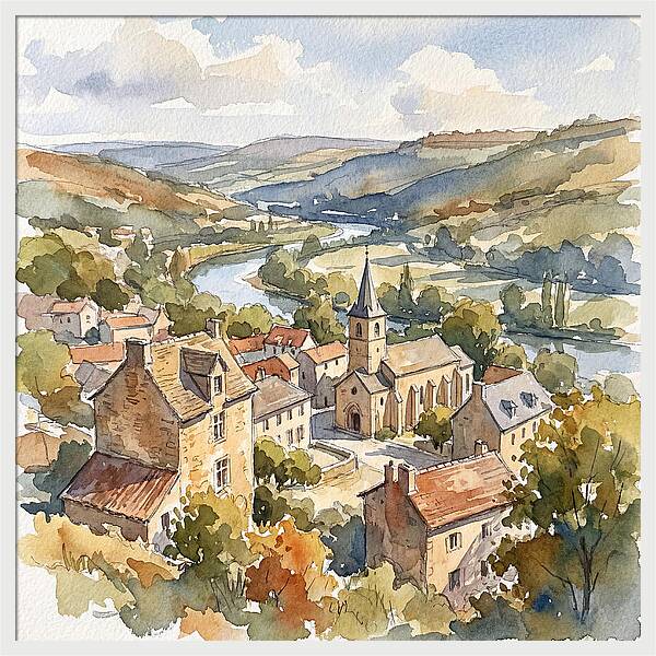 Charming Tranquility Of A Medieval Village