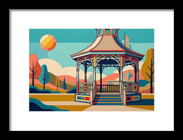 Charming Victorian Gazebo In Colorful Splendor